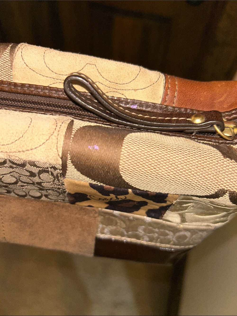 Coach Patchwork Metallic, Tan and Brown Wristlet Trio - Picture 15 of 16
